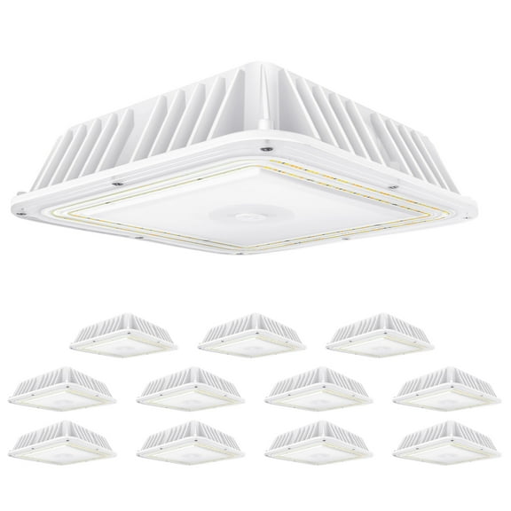 Canopy Lights Outdoor, 60/70/80W, 3000/4000/5000K Selectable, Up To 11200LM,Waterproof Led Lights for  Gas Station, Garage, Carport, 120-277V Commercial Grade