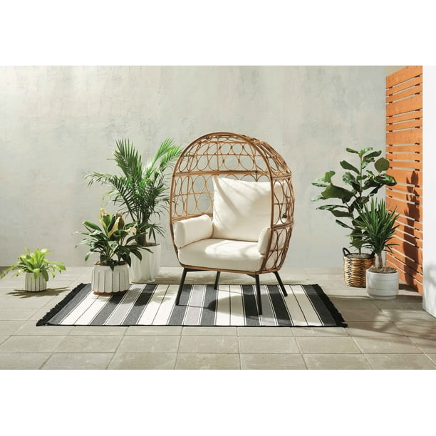 Better Homes & Gardens Willow Sage Steel Wicker Outdoor Egg Chair