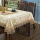 thumbnail image 5 of Mantel de encaje dorado jacquard rectangular bordado cubierta de mesa cocina comedor decoraciones de mesa para mesa rectangular 60x84 pulgadas, 5 of 5