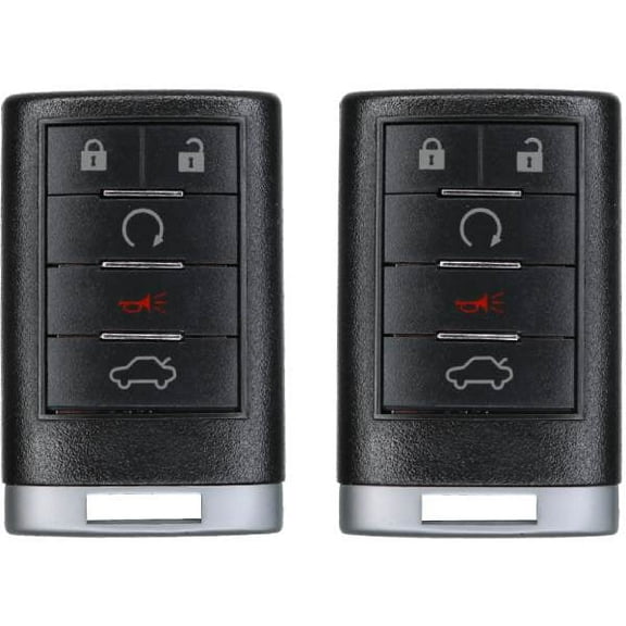Replcament Smart Key Fob for 2010 Cadillac CTS FCC OUC6000066 Part Number 20998256 20998254 20998255 Pack of 2
