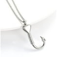 thumbnail image 5 of Cremation Urn Necklace for Ashes Fish Hook Urn Necklace for Ash Fishing Hook Urn Necklace for Women Men Heart-Shape Memorial Pendant for Dad & Mom & Daughter & Grandma & Husband & Wife & Daughter, 5 of 7