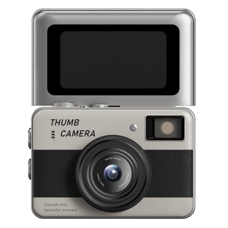 Mini Digital Camera 4K Y2k Pocket-size Mini Camera with 1.47in 180 Flip Screen for Beginners Teens And Adults Travel Vlog (Black)