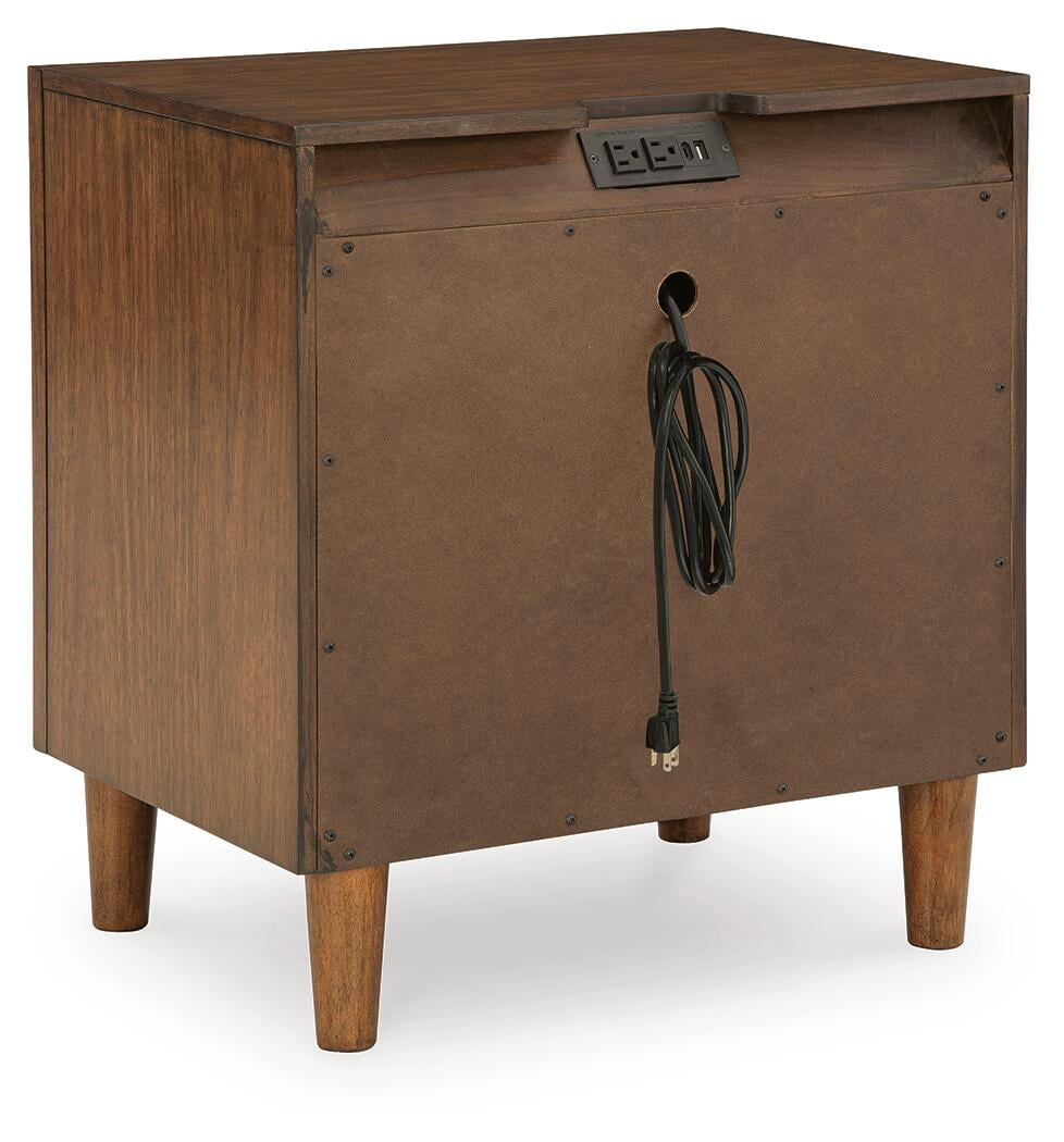 Signature Design by Ashley Lyncott Nightstand with USB Charging, Brown