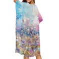 thumbnail image 4 of HELLHERO Colorful Jellyfish and Starfish Design Long Kimono Swimsuit Cover Up Loose Polyester Quick Dry Bathing Suit Cover Up, 4 of 6
