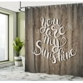 thumbnail image 5 of Ambesonne Brown Shower Curtain, Romantic Words Wooden, 69"Wx84"L, Brown, 5 of 5