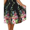 thumbnail image 4 of Gvmfive Women Summer Boho Floral Dress Short Sleeve Casual Midi Sundress, 4 of 5