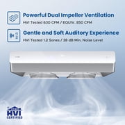 FOTILE Pixie Air UQG Stainless Steel Under Cabinet Range Hood, 850 CFMs Kitchen Over Stove Exhaust Vent with LED Lights Dual AC Motors, Motion Control and Touchscreen