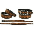 thumbnail image 4 of XSmall 9''- 13''  Heavy Duty Padded Leather Floral Tooled Dog Collar 60FK10, 4 of 4
