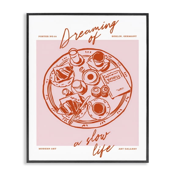 Stupell Industries Industrial Dreaming Of A Slow Life Black Framed Giclee Art, 11 x 14, by The Prints Vibe