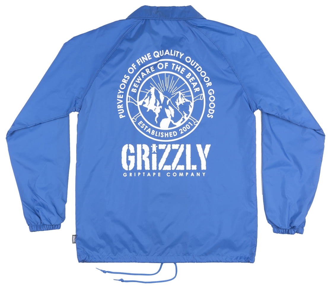 Grizzly Griptape Garden Anorak Windbreaker Pullover Jacket Mens Black 