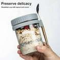 thumbnail image 4 of Sensch 10oz Overnight Oats Container Mason Jars with Lid and Spoon, Portable Airtight Oatmeal Cup with Measurement Marks, 2 Pack, 4 of 10