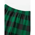 thumbnail image 5 of Christmas Family Pajamas Matching Set, Long Sleeve Shirt with Pants Plaid Sleepwear Loungewear, 5 of 10