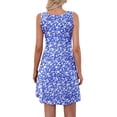 thumbnail image 4 of OutfitShow Summer Dresses for Women Casual Sleeveless Sundresses Floral Beach Short Dress with Pockets, 4 of 8