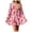 Red, variant on Levmjia Women Floral Print Mini Dress V Neck Long Sleeve Loose Elastic Flowy Casual Dress Spring Summer Vacation Party Maternity Daily Outdoor Elegant