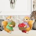 thumbnail image 5 of TISHITA 2 Pieces Squirrel Figurines Animal Statue Cute Home Decor Squirrel Statue Squirrel Sculpture for Desktop Bookshelf Decoration C, 5 of 8