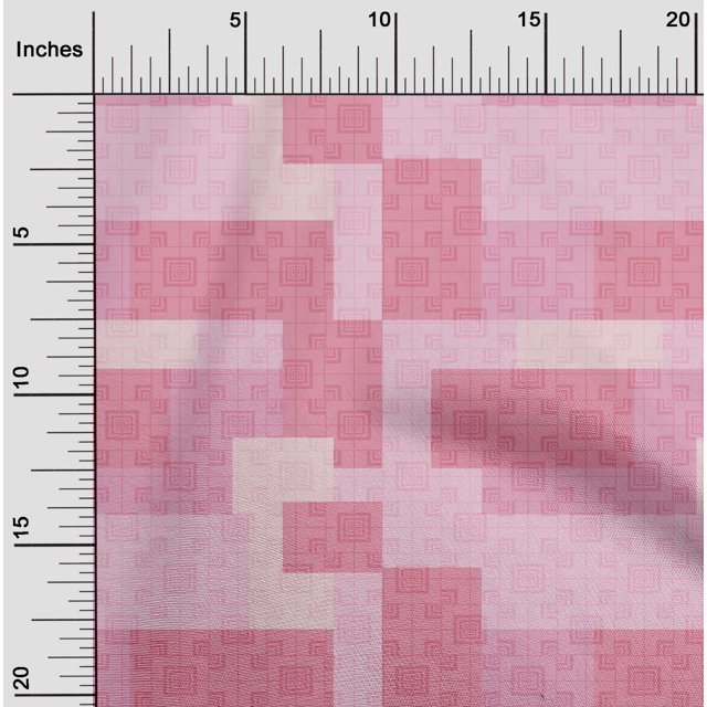 oneOone Cotton Poplin Fabric Square Geometric Fabric Prints By Yard 42 Inches Wide