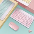 thumbnail image 2 of MesaSe Wireless Keyboard and Mouse Combo  Chargeable Up to 30 Days  2.4 GHz  Compact Mouse  with Shortcut Keys  Compatible with IOS  Android  TV  Windows  Laptop  PC  Green, 2 of 13