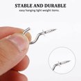 thumbnail image 3 of 30pcs Cup Ceiling Hooks 5/8 Inch Chrome Plating Screw-in Ceiling Wall Thread Hooks Great for Indoor Outdoor Plants, 3 of 7