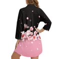 thumbnail image 2 of Xixirimido Cherry Blossom Print Bathing Suit Cover Up for Women V Neck Button Down Swimsuit Coverup Long Sleeve Beach Dress Shirt, Size XL, 2 of 7