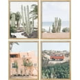 thumbnail image 3 of PixonSign Framed Wall Art, Cactus Desert Posters, Set of 4 Cactus Desert Wall Decor Prints, Nature Wilderness Adhesive Canvas Wall Décor, Modern Artwork for Living Room, Bedroom - 11"x14" Natural, 3 of 5