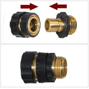 Sherry Garden Hose Quick Connector, 3/4 Inch Male and Female Garden Hose Fitting Quick Connector, 6 Set