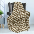 thumbnail image 4 of Walrus Soft Flannel Fleece Throw Blanket, Marine Mammal Exotic Animal Childish Funny Creature Kids Wildlife Theme, Cozy Plush for Indoor and Outdoor Use, 70" x 90", Caramel and Eggshell, by Ambesonne, 4 of 5