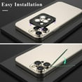 thumbnail image 5 of for iPhone 16 Pro Max Tempered Glass Camera Lens Protector, Luxury Slim Fit Anti-Scrach Anti-Fingerprint Anti-drop Dust-proof Lens Film for iPhone 16 Pro Max, Gold, 5 of 5