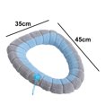 thumbnail image 2 of Double Color Soft Toilet Seat Cover Pad Warmer Stretchable Thicker Washable Cloth, 2 of 5