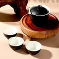thumbnail image 3 of Porcelain Chinese Gongfu Tea Sets for Adults Portable Kungfu Teapot and Cup Set Small Ceramic Tea Party Set Travel Teaset with Lid for Home Gifting Outdoor and Office (Black), 3 of 16