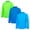 Neon Green/Sky Blue/Sapphire Blue, variant on BIG ELEPHANT 3 Pack Kids Rash Guard Swim Shirt UPF 61+ Long Sleeve Rashguard Swimwear Surf Tops Sun Protection for Boys Girls