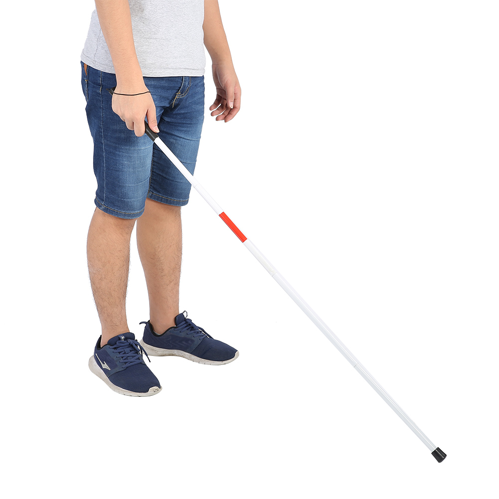 Walking Stick - Folding Foldable Reflective Cane Crutch Portable Anti ...