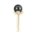 thumbnail image 3 of ANGARA Classic Tahitian Cultured Pearl Bypass Ring in 14K Yellow Gold for Women | June Birthstone, Birthday, Anniversary, Jewelry Gift for Women | Pearl Ring, 3 of 9