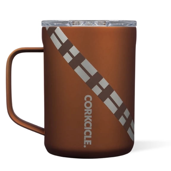 Corkcicle 16 oz Star Wars Travel Coffee Mug with Lid, Stainless Steel, Triple Insulated, Chewbacca