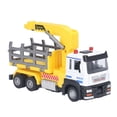 thumbnail image 3 of Logging Truck Toy, Vivid Design Log Tractor Model Stable Running Light Music Effect  For Kids Yellow, 3 of 8