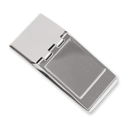 Silver-tone Hinged Money Clip