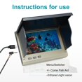 thumbnail image 3 of Cámara de pesca submarina ZXBVSU con visión nocturna y pantalla HD de 4.3 pulgadas | Cable impermeable de 100 pies y batería de 5000 mAh para pesca en hielo, lago, barco o kayak, 3 of 6