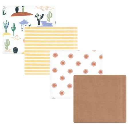 Luvable Friends Hudson Baby Flannel Receiving Blankets 4pk, Desert Trail