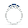 thumbnail image 2 of Angara Natural 1 Ct. Blue Sapphire with Blue Sapphire Classic Ring in Sterling Silver for Women (Ring Size: 3), 2 of 9