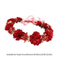 thumbnail image 3 of Flower Wreath Flower Crown Headbands Bride Hairpiece Hair Accessories Hairband for Women Wedding Party Ceremony Festival, 3 of 4