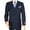 Navy, variant on Men Apollo King Double Breasted Suit Classic Peak Lapel Pleated DM22 Navy Blue