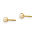 thumbnail image 2 of Real 14kt Yellow Gold Madi K 2.5mm FW Cultured Pearl Earrings; for Adults and Teens; for Women and Men, 2 of 3