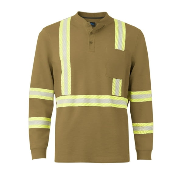 UNIFU FR Hi-Vis Shirts 7OZ Lightweight High Visibility Reflective Flame Resistant NFPA2112 100% C Welding Men’s Safety Shirt