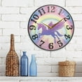 thumbnail image 6 of Beautiful Rainbow Unicorn Wall Clock 12 Inch Silent Non Ticking Battery Operated Easy to Read for Kitchen Living Room, 6 of 8