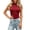 v#101Red406, variant on Womens Tank Tops Solid Color Elastic Crew Neck Slim Fit Stretchy Soft Lightweight For Summer Gym Trendy Tops,Red,M
