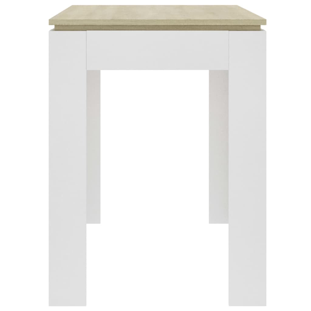 Kepooman Rectangle Dining Table, Home White Dining Table for Kitchen Living Room, Wood Color and White Kepooman Rectangle Dining Table, Home White Dining Table for Kitchen Living Room, Wood Color and White