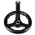 thumbnail image 1 of Khall Milling Hand Wheel,1PC 12*125mm Black Round 3 Spoke Hand Wheel for Lathe Milling Machine, Round Hand Wheel, 1 of 8