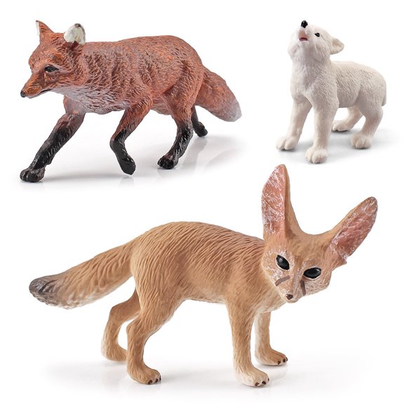 Miniature Animal Simulated Birthday Gift PVC Desktop Decor Fennec Fox Maned Wolf Model for Children