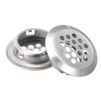 25mm Circular Soffit Vent, 40 Pack Stainless Steel Round Air Vents, Silver Tone