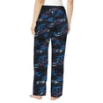 thumbnail image 3 of Xecao Blue Sports Car Women's Straight Lounge Pajama Pants: The Epitome of Relaxed Sleepwear, 3 of 9