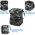 EPAuto Waterproof Car Trash Can with Lid and Storage Pockets